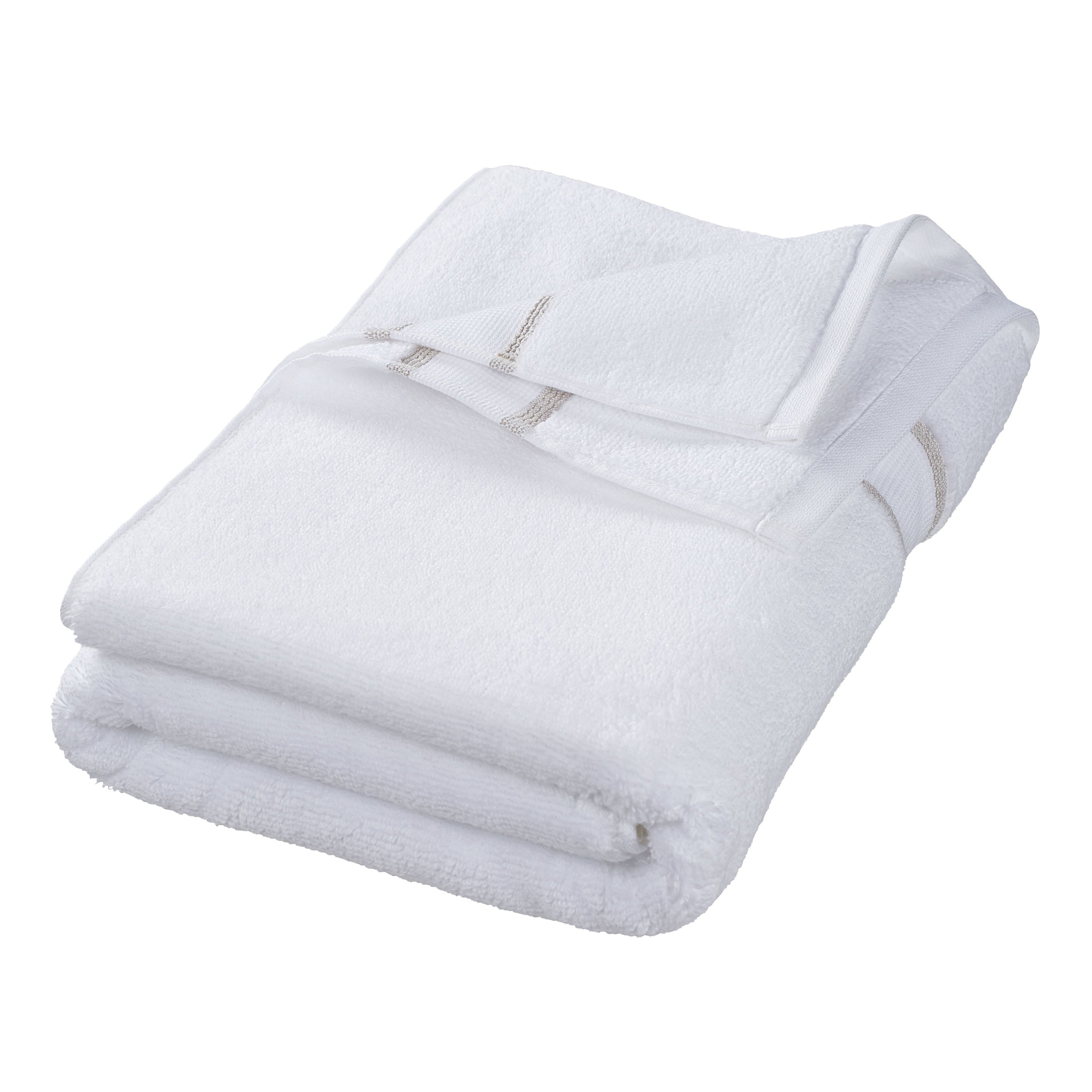 6-Piece Egyptian Cotton Striped Bath Coordinate Towel Set, Birchwood