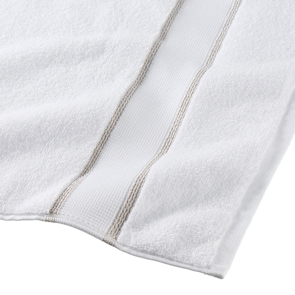 6-Piece Egyptian Cotton Striped Bath Coordinate Towel Set, Birchwood