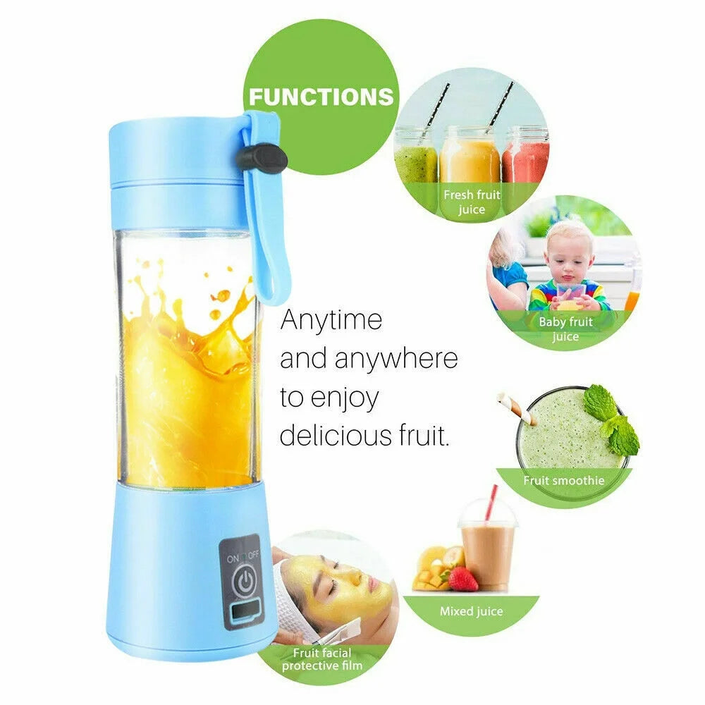Licuadora Portátil Recargable Por USB Vaso Exprimidor Personal Pequeño Mezclador De Jugo De Fruta Para Batidos Y Smoothies