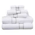 6-Piece Egyptian Cotton Striped Bath Coordinate Towel Set, Birchwood