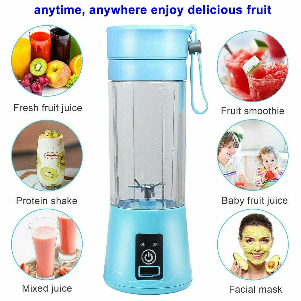 Licuadora Portátil Recargable Por USB Vaso Exprimidor Personal Pequeño Mezclador De Jugo De Fruta Para Batidos Y Smoothies